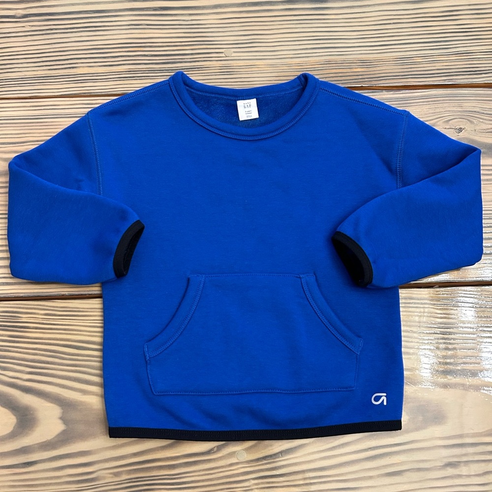 Baby Gap Sherpa sweatshirt Kanga pocket crew neck 3 years